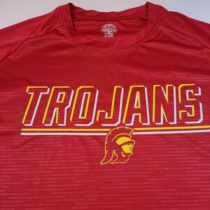 Trojans T Shirt Athletic Red Short Sleeve‎ Graphic Tee